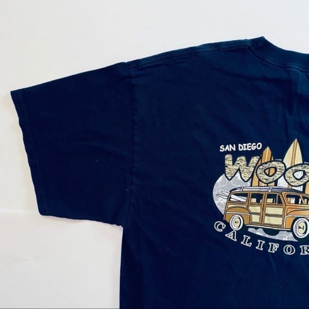 Ink Inc Woody Car San Diego Beach Surf California Blue T-Shirt Size XXL - Picture 9 of 14
